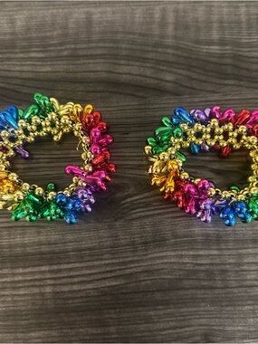 Rainbow Metallic Beaded Bracelets